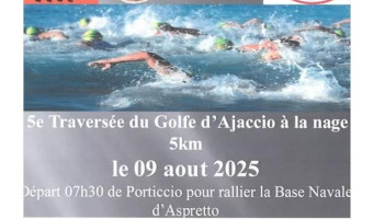 5e traversée du golfe d'Ajaccio à la nage